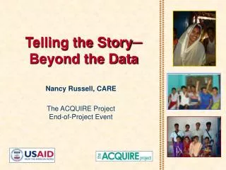 Telling the Story ? Beyond the Data