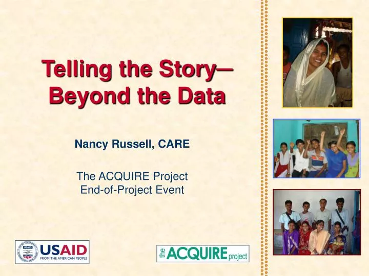 telling the story beyond the data
