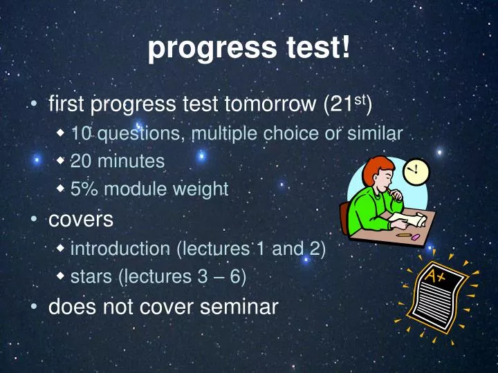 progress test