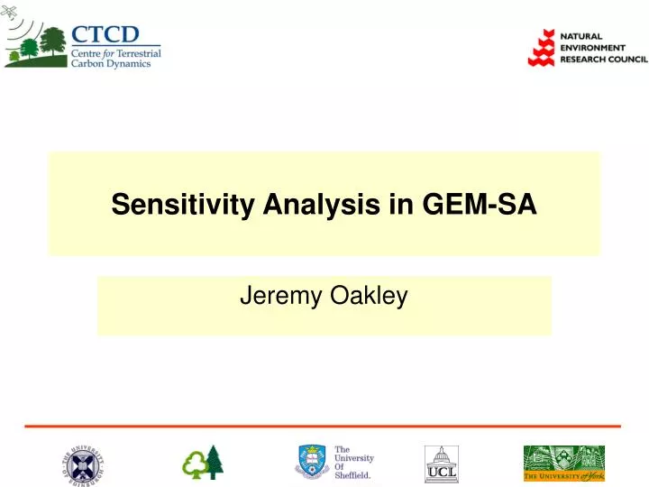 sensitivity analysis in gem sa
