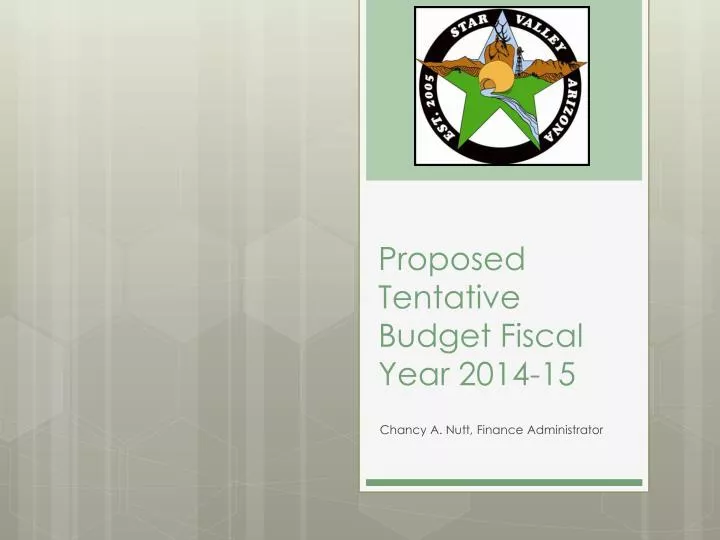 proposed tentative budget fiscal year 2014 15