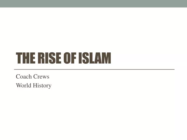 the rise of islam