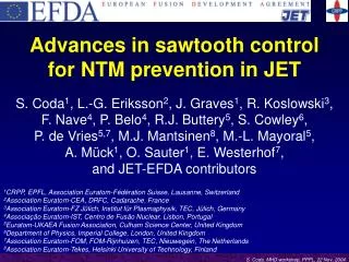 Advances in sawtooth control for NTM prevention in JET