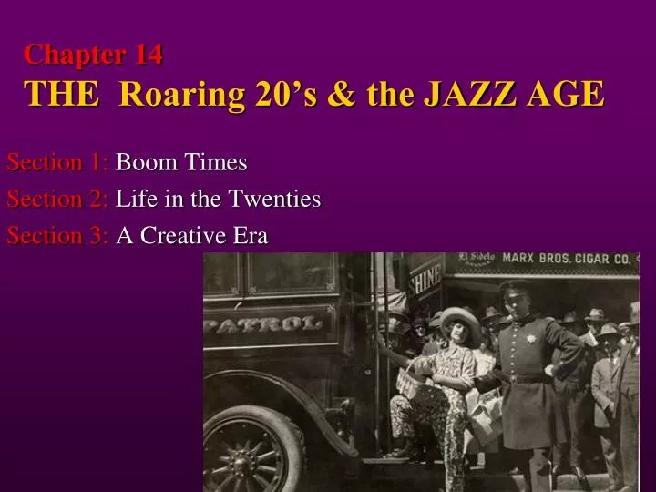 chapter 14 the roaring 20 s the jazz age