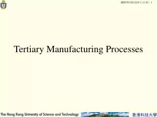 Tertiary Manufacturing Processes