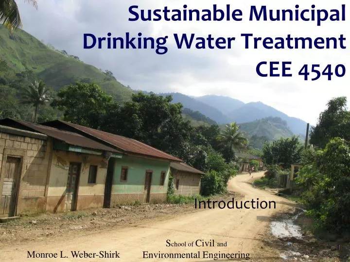 sustainable municipal drinking water treatment cee 4540