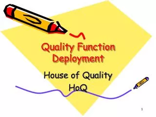 Quality Function Deployment