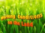 Working Conditions on the Land - slide 1