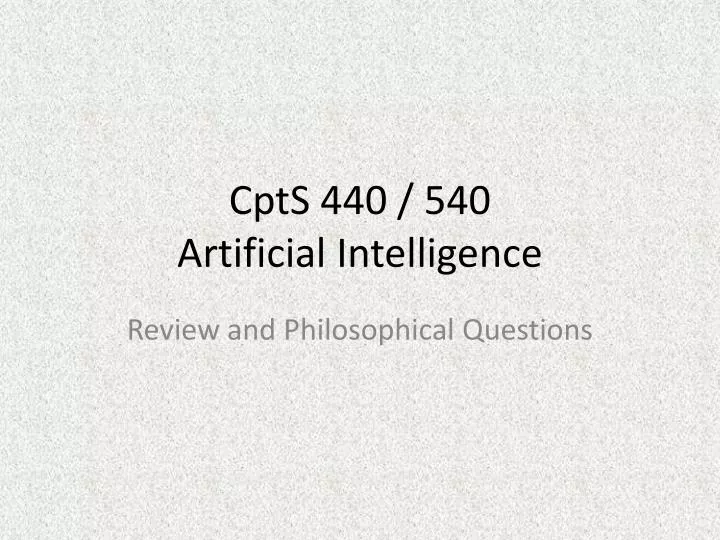 cpts 440 540 artificial intelligence