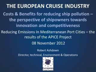 THE EUROPEAN CRUISE INDUSTRY