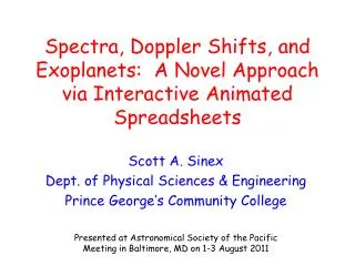 Spectra, Doppler Shifts, and Exoplanets: A Novel Approach via Interactive Animated Spreadsheets