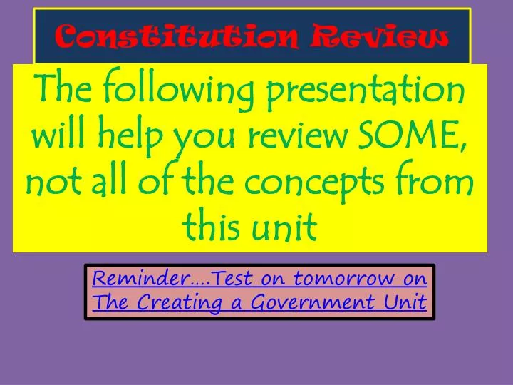 constitution review