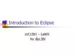 Introduction to Eclipse - slide 1