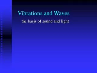vibrations and waves