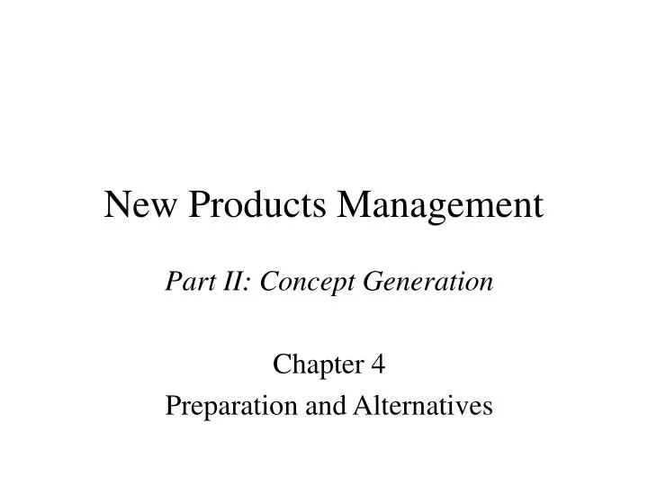 new products management