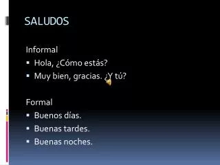 saludos