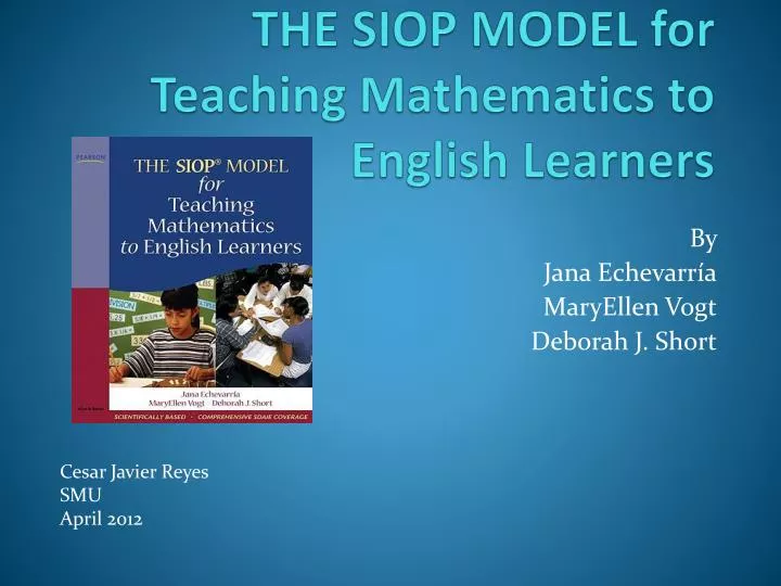 the siop model for teaching mathematics to english learners