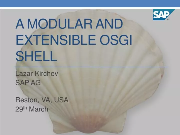 a modular and extensible osgi shell