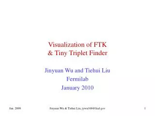 Visualization of FTK &amp; Tiny Triplet Finder