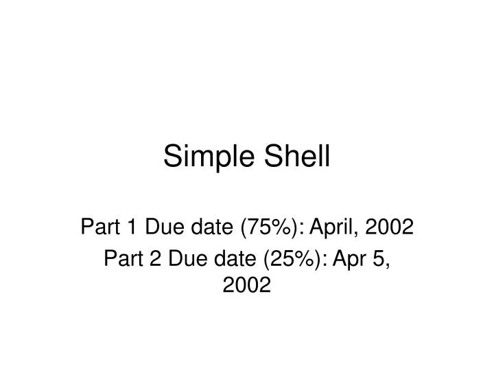 simple shell