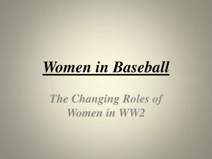 women in baseball