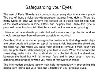 Safeguarding your Eyes