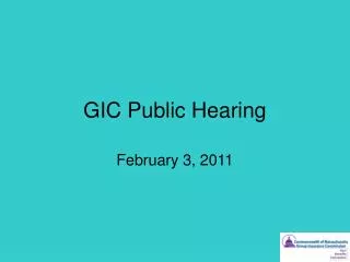 GIC Public Hearing