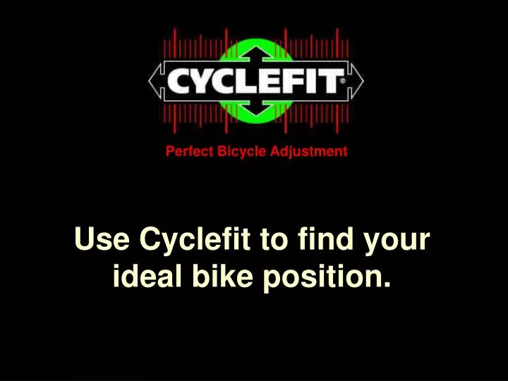 use cyclefit to find your ideal bike position