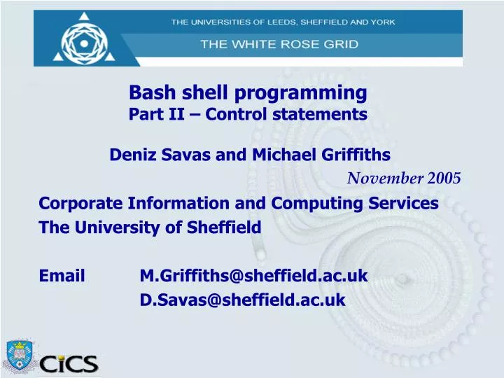 bash shell programming part ii control statements