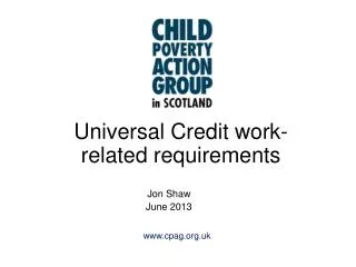 Universal Credit work-related requirements