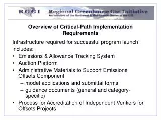 Overview of Critical-Path Implementation Requirements
