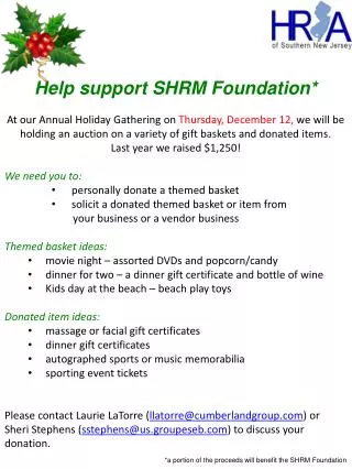 Help support SHRM Foundation*
