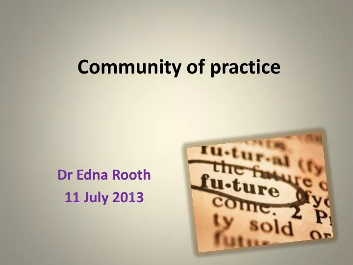 community of practice