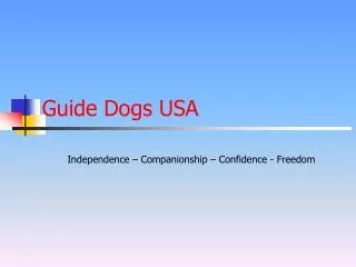 Guide Dogs USA