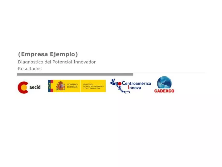 empresa ejemplo diagn stico del potencial innovador resultados