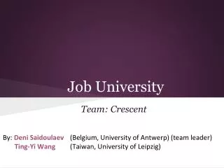 Job University