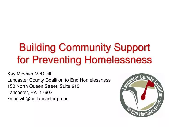building community support for preventing homelessness