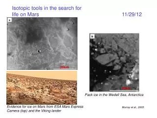 Isotopic tools in the search for life on Mars 			 			11/29/12