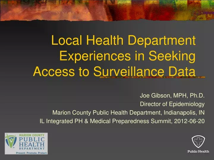 local health department experiences in seeking access to surveillance data