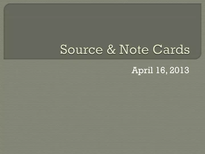 source note cards