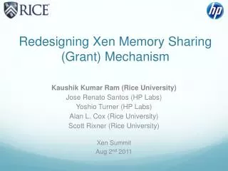 Redesigning Xen Memory Sharing (Grant) Mechanism