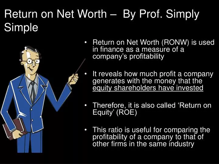 return on net worth by prof simply simple