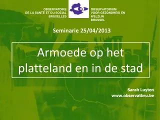 armoede op het platteland en in de stad