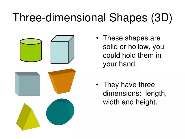 three dimensional shapes 3d