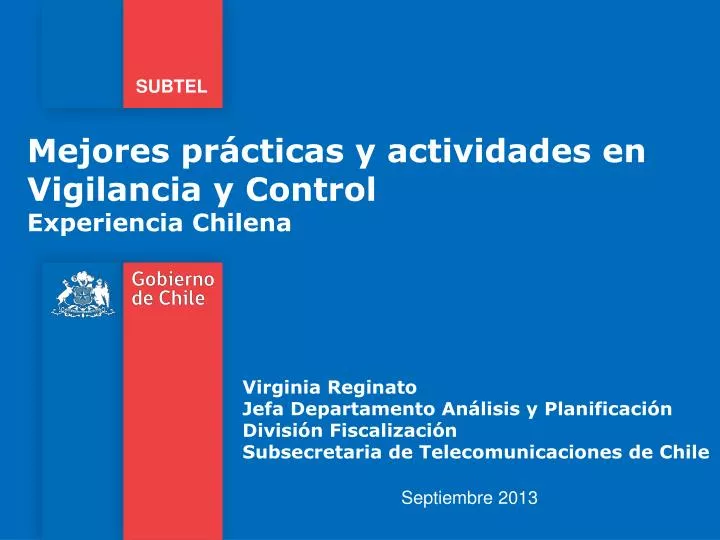 mejores pr cticas y actividades en vigilancia y control experiencia chilena