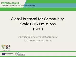 Global Protocol for Community-Scale GHG Emissions (GPC)