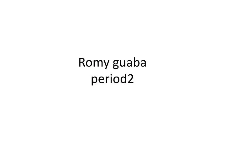 romy guaba period2