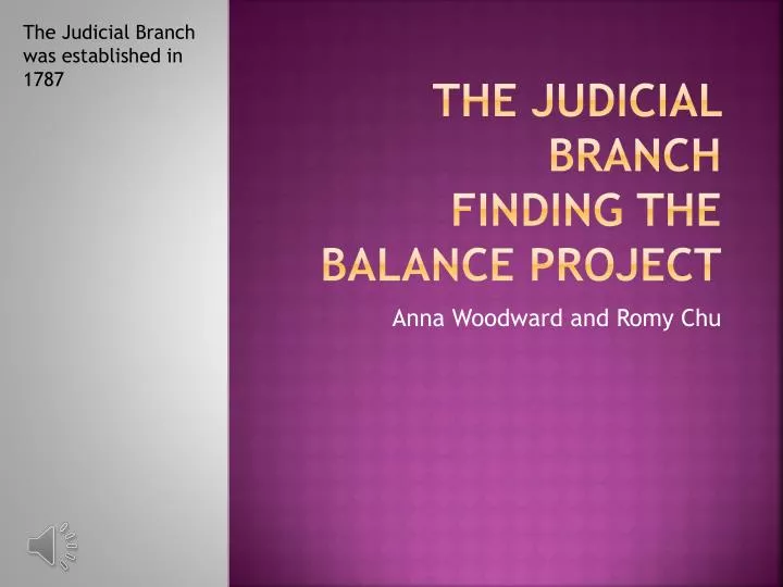 the judicial branch finding the balance project