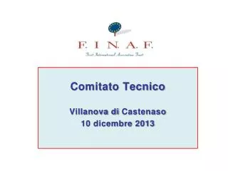 Comitato Tecnico Villanova di Castenaso 10 dicembre 2013