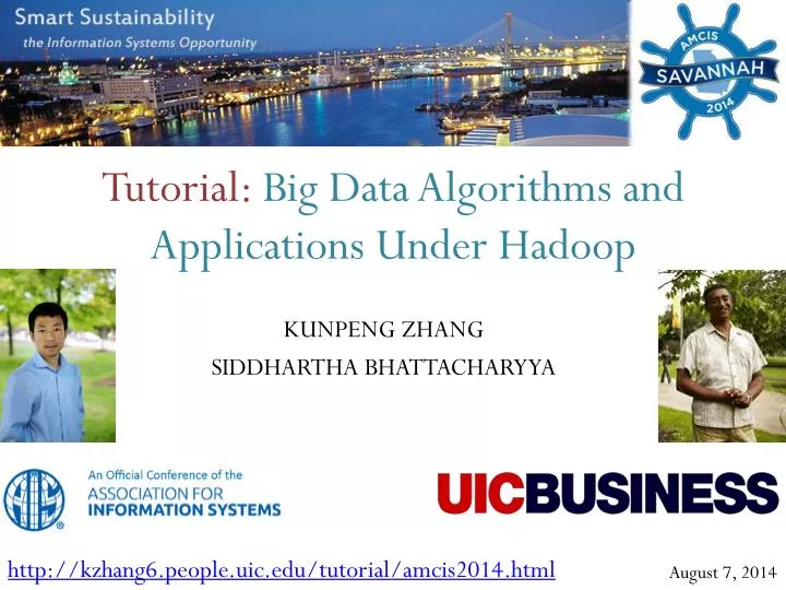 tutorial big data algorithms and applications under hadoop